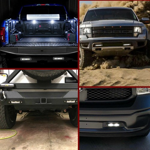 2X 7"inch Flush Mount LED Work Light Bar Spot Flood Reverse Pods Driving US - Picture 11 of 11