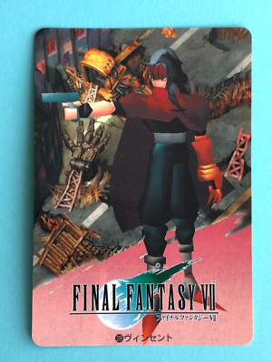ファイナルファンタジー7 カードダス Vincent Final Fantasy VII Carddass 1997 No28 SQUARE BANDAI Japan