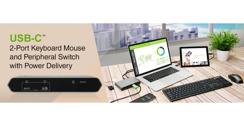IOGEAR GUS4C2 Access Pro USB-C Gen 2 ~ 2-Port Keyboard Mouse & Peripheral Switch - Photo 6/15