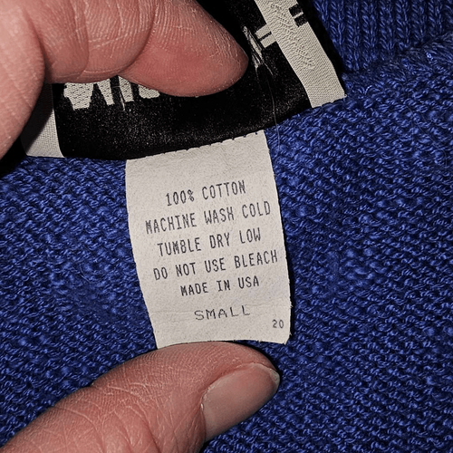 Vintage Misolli Womens Blue Knit V Neck Sweater Small - Picture 4 of 4