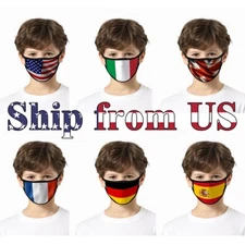 6 Pcs/Set Face Masks Flag Mask Men Women National Day Soft Quality Unisex Cloth