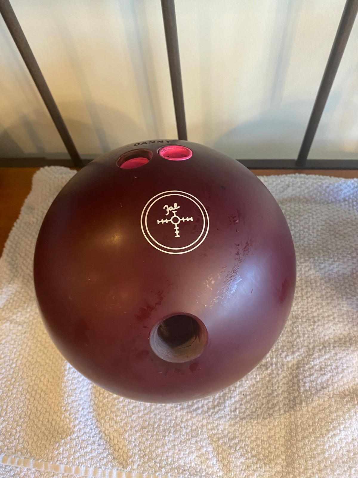 Vintage Burgundy Hammer Faball Bowling Ball 1990s 16lbs Good