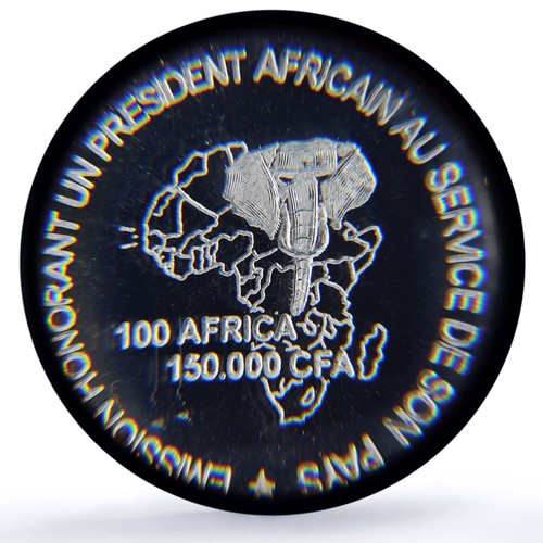 Guinea 150000 CFA President Conte 100 Africa Elephant MS67 PCGS silver coin 2003 - Picture 2 of 6