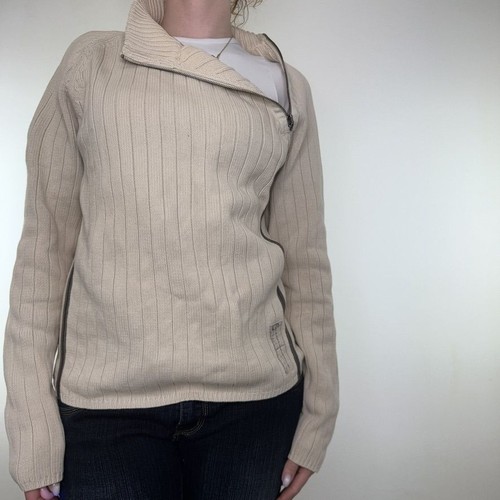 Jersey de punto con cremallera asimétrica vintage Y2K - Imagen 6 de 6