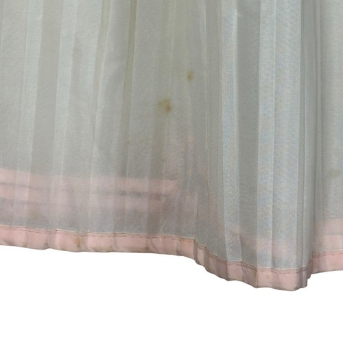 Vtg Pleated Petticoat Skirt Size Med Midi Indie Boho Girlcore Coquette 50s 60s - Picture 3 of 8