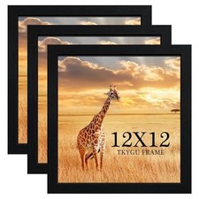 12x12 Picture Frame Set of 3 Wooden Frame 12x12 Square 12x12 Pack of 3 Black