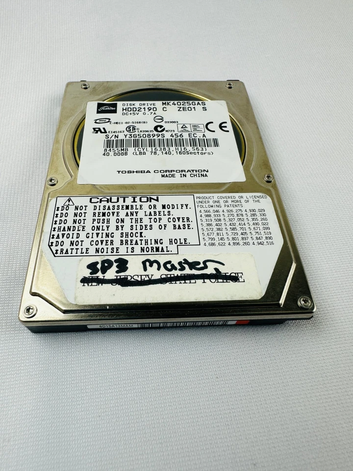 Toshiba MK4025GAS HDD21910 40GB 2.5" IDE Hard Disk Drive - Image 2 of 4
