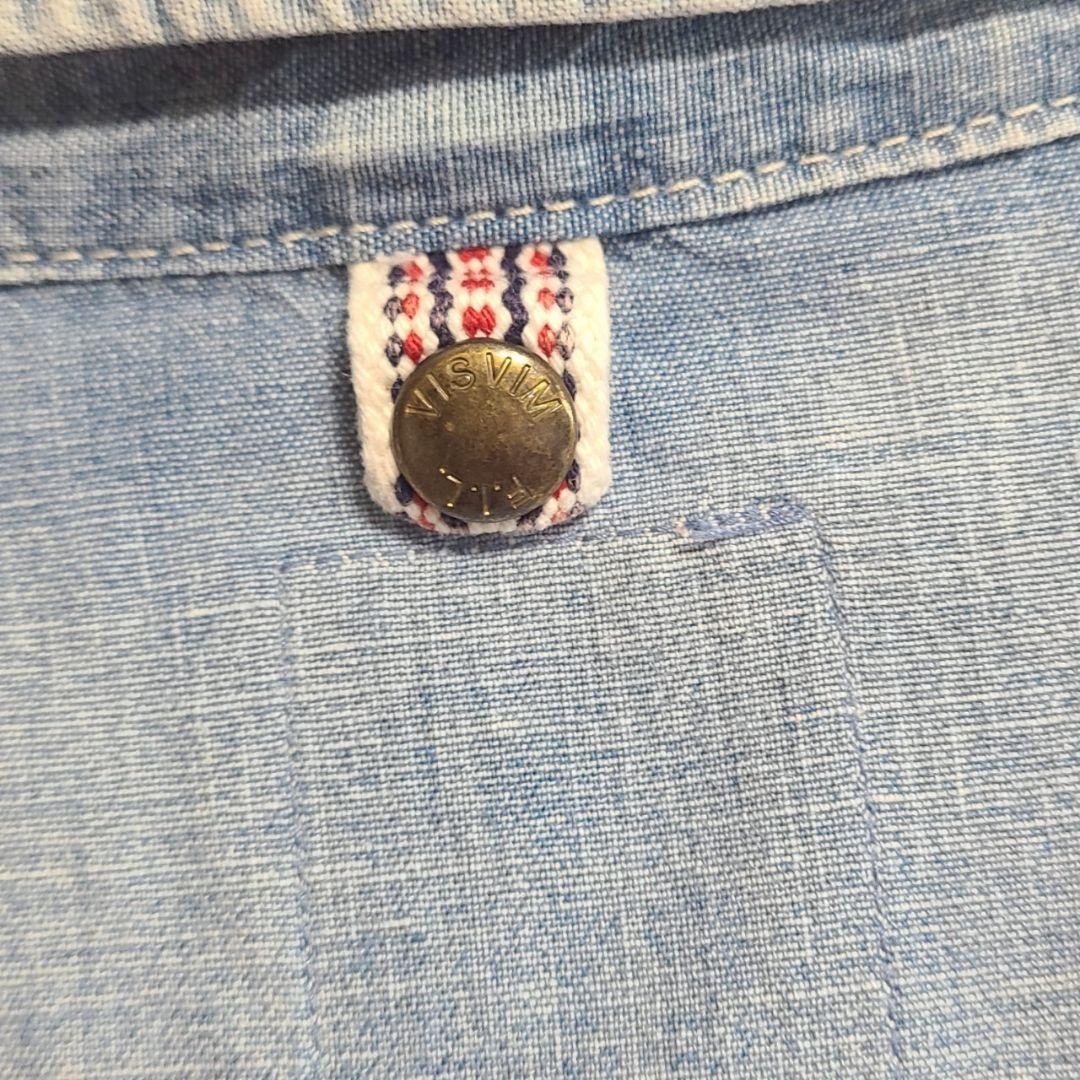 Visvim Granger Chambray Patchwork Shirt Vintage M… - image 7