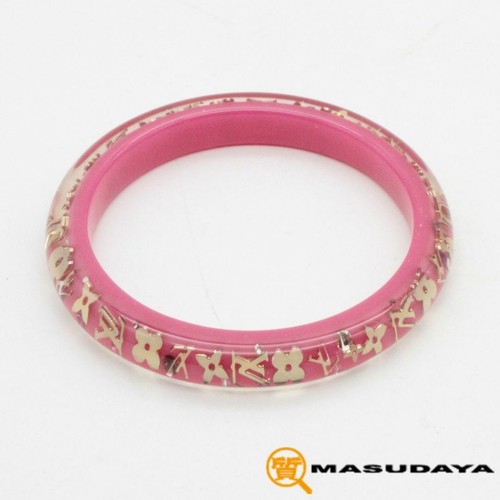 Autentico Bracciale Louis Vuitton M65578 Monogramma Rosa Resina 20,0 cm Donna - Foto 16 di 24