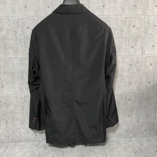 ETRO Tailored Jacket Nylon Lamb Leather Black Size 54 in Italy From Japan RIN - Picture 3 of 24