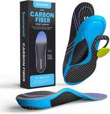 Carbon Fiber Insole for Men  Women -  1 Pair  High Arch  Rigid Support Shoe In