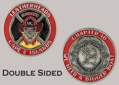 Leatherheads Cape & Islands Firefighter Chapter 16 Challenge Coin  J#4