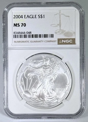 Photo of a 2004 American Silver Eagle from an eBay listing that sold on Jul 19, 2026