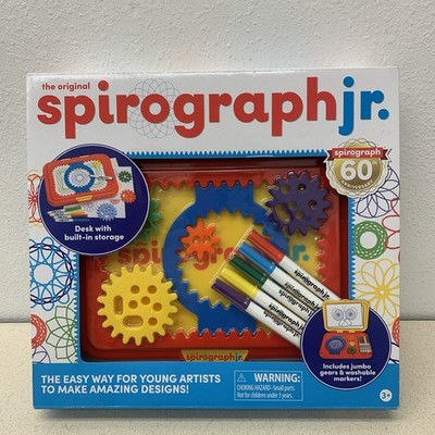 NEW Spirograph Jr Jumbo Gears Spiral Drawing Art Kit Toy Markers Paper Case KIDS