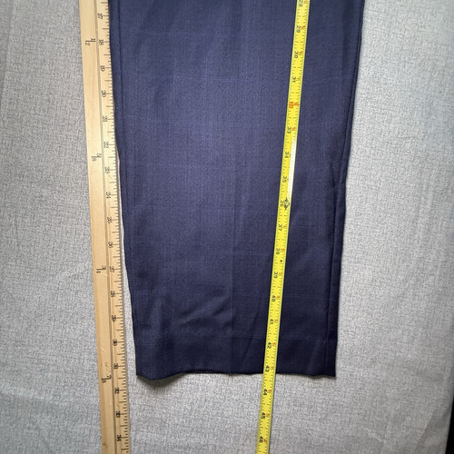 Lauren Ralph Lauren Herren 44x32 Blau Wollmischung Blau Gestreift Slack Hose - Bild 7 von 9