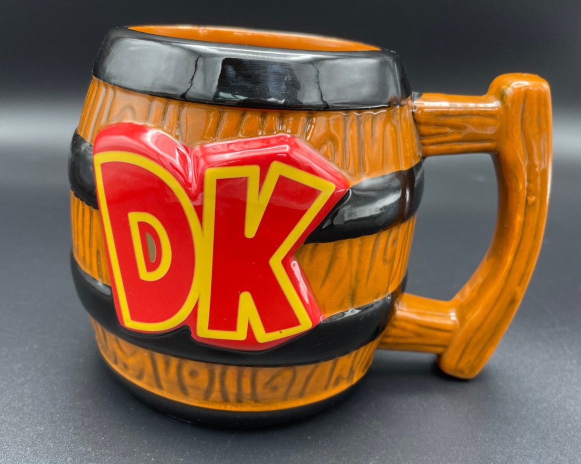 Nintendo Store San Francisco Donkey Kong DK Ceramic Barrel Mug