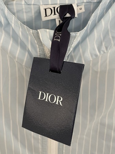Kids Christian Dior Zip Up Jacket Size 12A Light Blue Vent Coupe Water Repellent - Picture 6 of 8