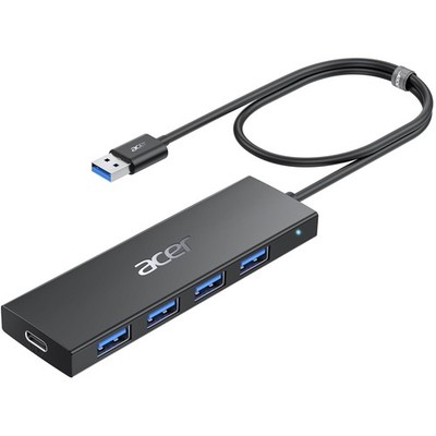 USB 3.0 Hub, 4 Ports, Compatible with PCs, Laptops, MacBooks, Surface, Slim, ...