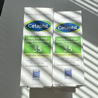 LOT OF 8 Cetaphil Oil-Free Facial Moisturizer SPF 35 Broad Spectrum 3 fl oz 