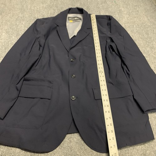 Eddie Bauer Travex Mens 46 Nylon Utility Stretch Blazer Jacket Blue - Picture 6 of 12