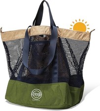 Extra Large Mesh Nylon Beach Bag, Vacation, Pool, Shopping, Toy, Travel Tot...