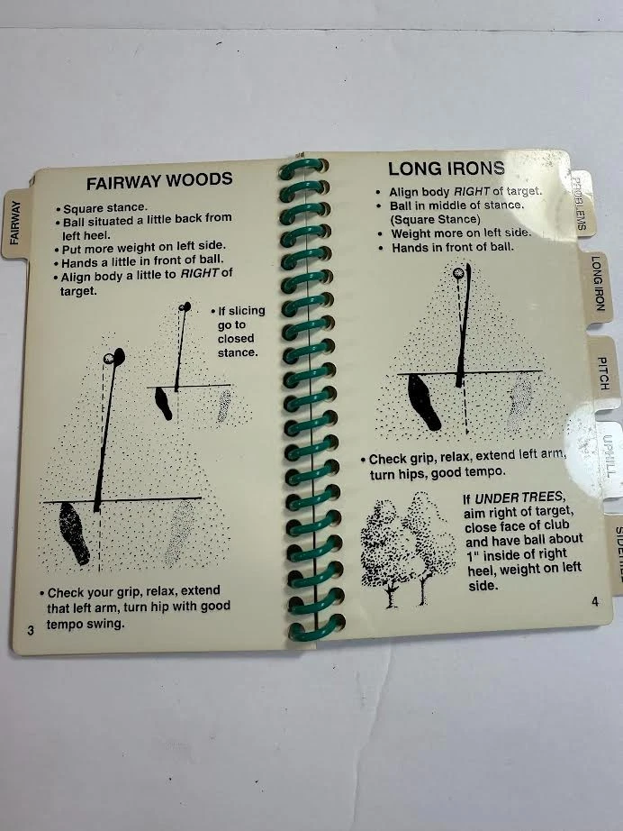 Guía de referencia rápida de golf The Golf Instructor 1990 vintage - para diestros Foto 3 de 4