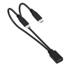 USB C Splitter Charge Cable, 1 in 2 Out Type C Female to Dual Male Charging Y