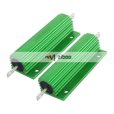 2 Pcs Green Aluminum Housed 100 W Power Rating 150 OhmResistorsResistance 3cm Kd