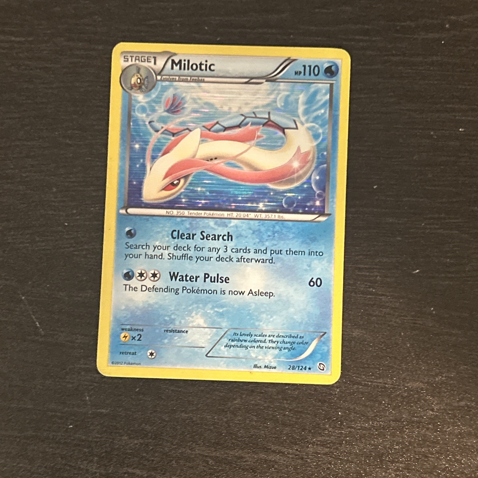 1x Milotic - 28/124 - Holo Rare LP/NM Pokemon BW - Dragons Exalted