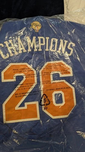 KITH x Knicks NBA Finals Satin Bomber Jacket 2026 Championship Blue Men’s Size S image 8