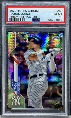 2020 Topps Chrome Aaron Judge #50 Prism Refractor PSA 10 GEM MINT Yankees