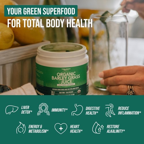 Organic Barley Grass Juice Powder - Grown in Volcanic Soil of Utah - Raw & Bi... - Bild 4 von 8