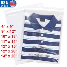 100-1000Pack Clear Poly Bags with Suffocation Warning 6x9 9x12 10x13 11x14 14x20
