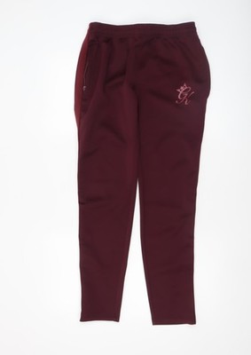 GK Herren Jogginghose Burgund Medium Polyestermischung Bequeme Passform