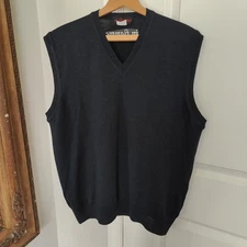 Italian Pure New Wool Black Vest size 44 Men’s L/XL By In Fiamme ( On Fire )