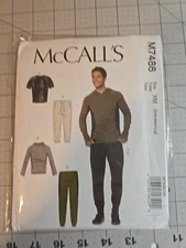 7486 McCALLS - TOPS & PANTS - MENS Sz Small-medium-large Uncut Factory Folded 