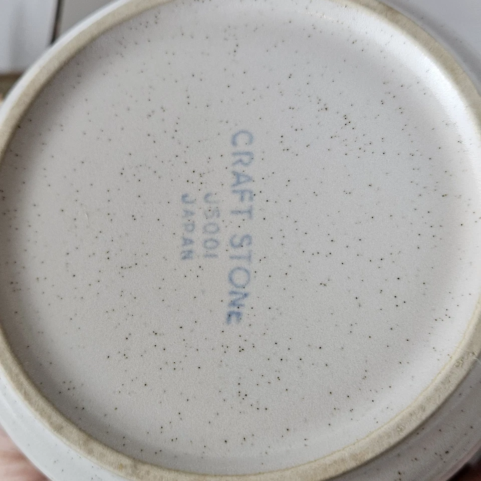 Crema y azucarero Mikasa Blue Hill Craft Stone J5001 con tapa azul marrón HasChip Foto 4 de 4