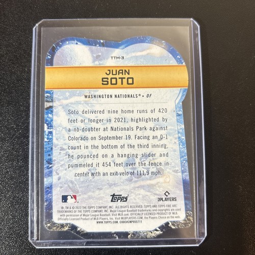 2022 Topps Fire - To the Moon Juan Soto #TTM-3 oro coniato - Foto 2 di 2