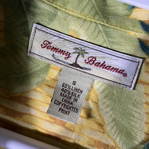 Tommy Bahama Floral Camp Hemd Herren Small Leinen Seidenmischung Hawaii Tropical Sky - Bild 6 von 11