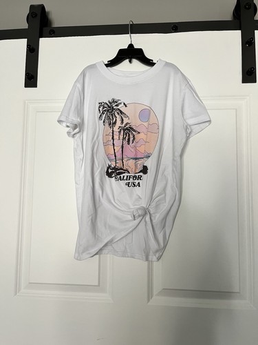 Girls Abercrombie Palm Tree Tshirt Black Active Shorts Outfit Size 13/14 - Picture 3 of 3