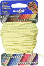 Needloft Plastic Canvas Yarn, 20 yards - Lemon