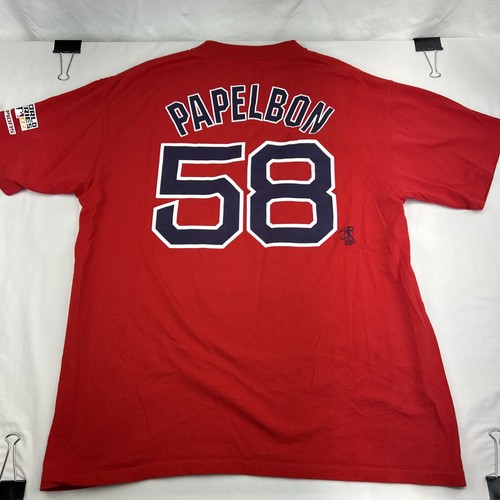 Majestic MLB Boston Red Sox 'Papelbon #58 - 2007 WS' T-shirt - Size Large - New
