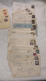 Lot of 47 1957 58 59 Letters US Veterans Hospital. Unhealthy Husband To Wife.