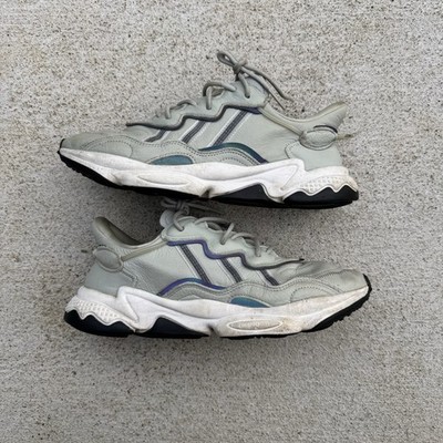 adidas Ozweego Trace Cargo Ash Silver EE7005 Men's Gray Green Leather Sneaker