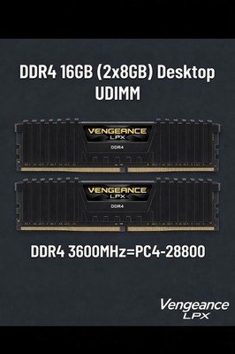 16GB Corsair Vengeance LPX Schwarz DDR4-3600 CL18 Dual-Kit (2x8GB)