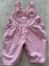 Vintage Oshkosh B  gosh Overalls Small 3 6 months  Pink Gingham