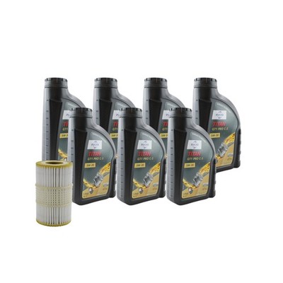 7L Fuchs TITAN GT1 PRO C-3 5W30 Mann Engine Oil Change Kit for A7 Quattro 3.0 V6