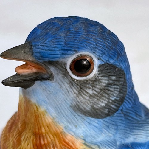 Estatuilla de colección Lenox Eastern Bluebird porcelana jardín pájaro colección 1986 - Imagen 6 de 10
