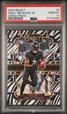 Odell Beckham Jr. 2023 Panini Select Zebra Prizm #9 SSP Baltimore