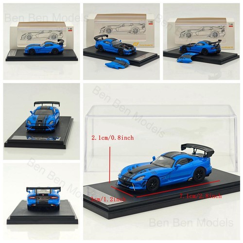 Hone Model 1:64 Dodge Viper ACR Racing Sports Model Diecast Metal Car Limited - Picture 16 of 16